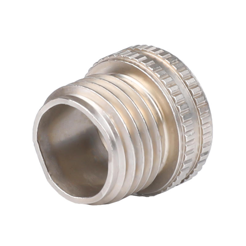 Pipe Coupling Turn-Mill Combination Precision Machining Customized Copper Part Precision Machining Nickelizing On Surface 